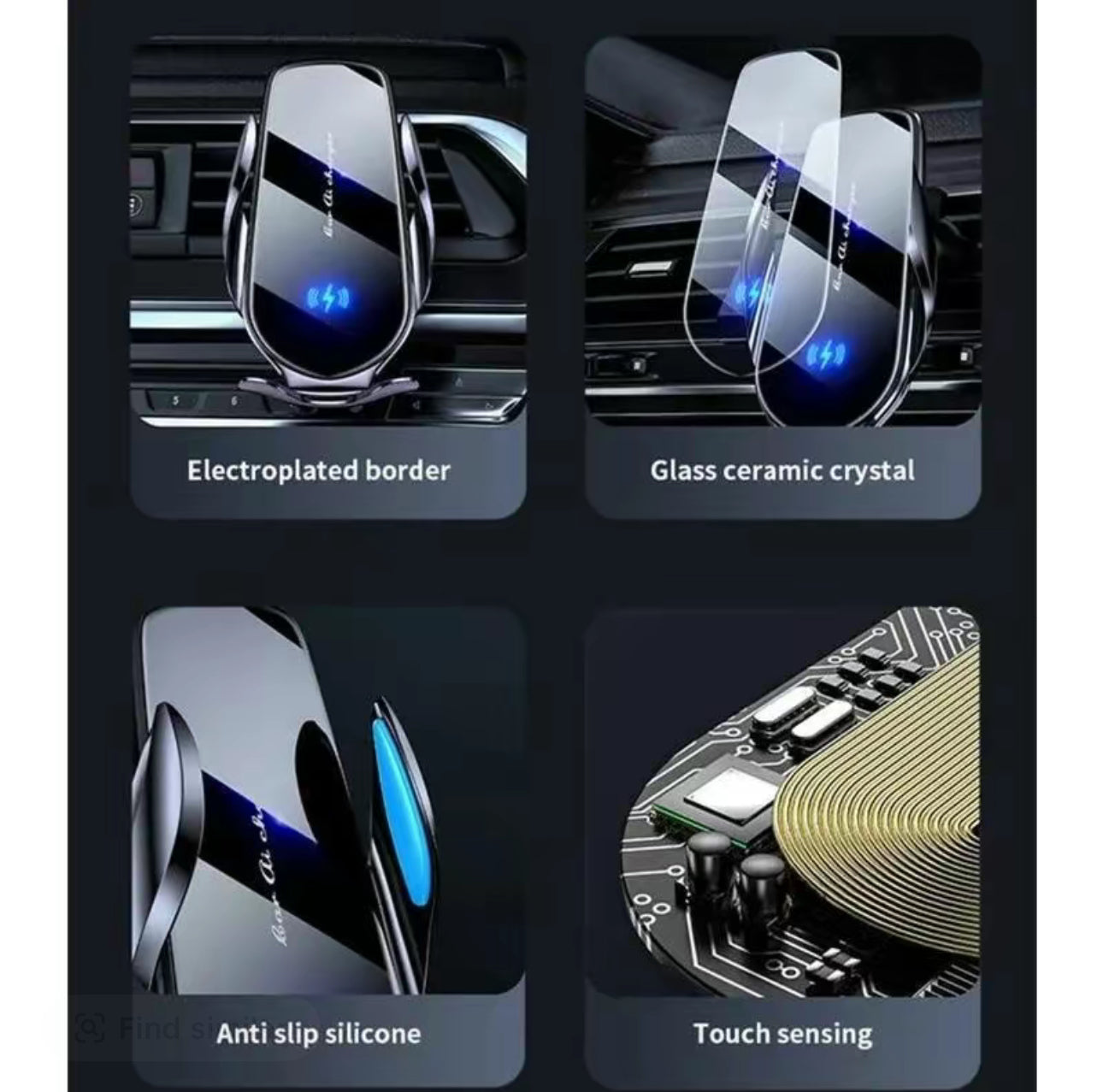 Soporte de Ventilación AutoCharge - Cargador Inalámbrico para Coche y Soporte para Teléfono