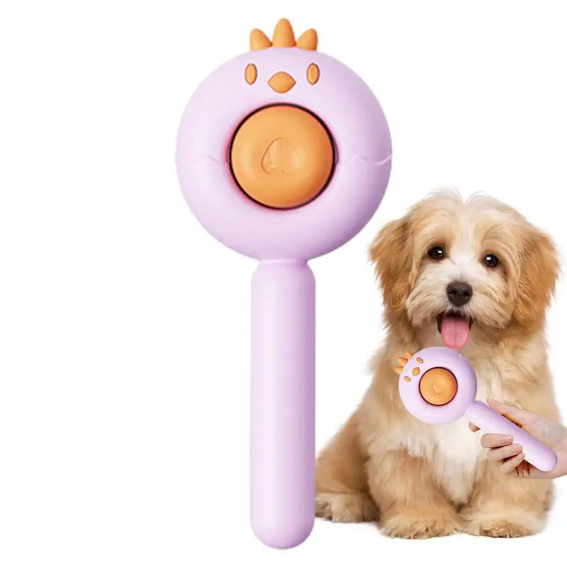 Peigne auto-nettoyant en acier inoxydable pour chiens