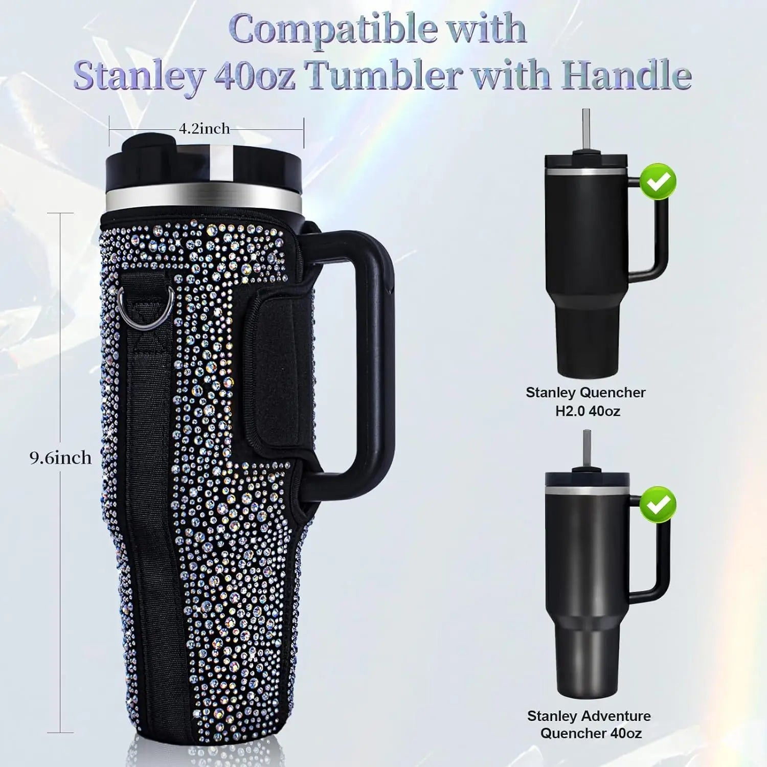Diamond Mug Sleeves For  Portable Water Kettle Carrier Holder Bag With Straps Outdoor Drinkware Accessory - Korvel