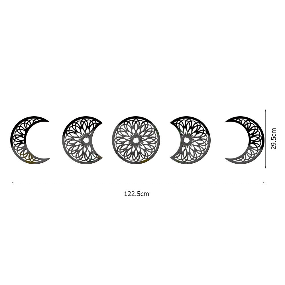 Calcomanía de Pared de Acrílico en Fase Lunar 3D