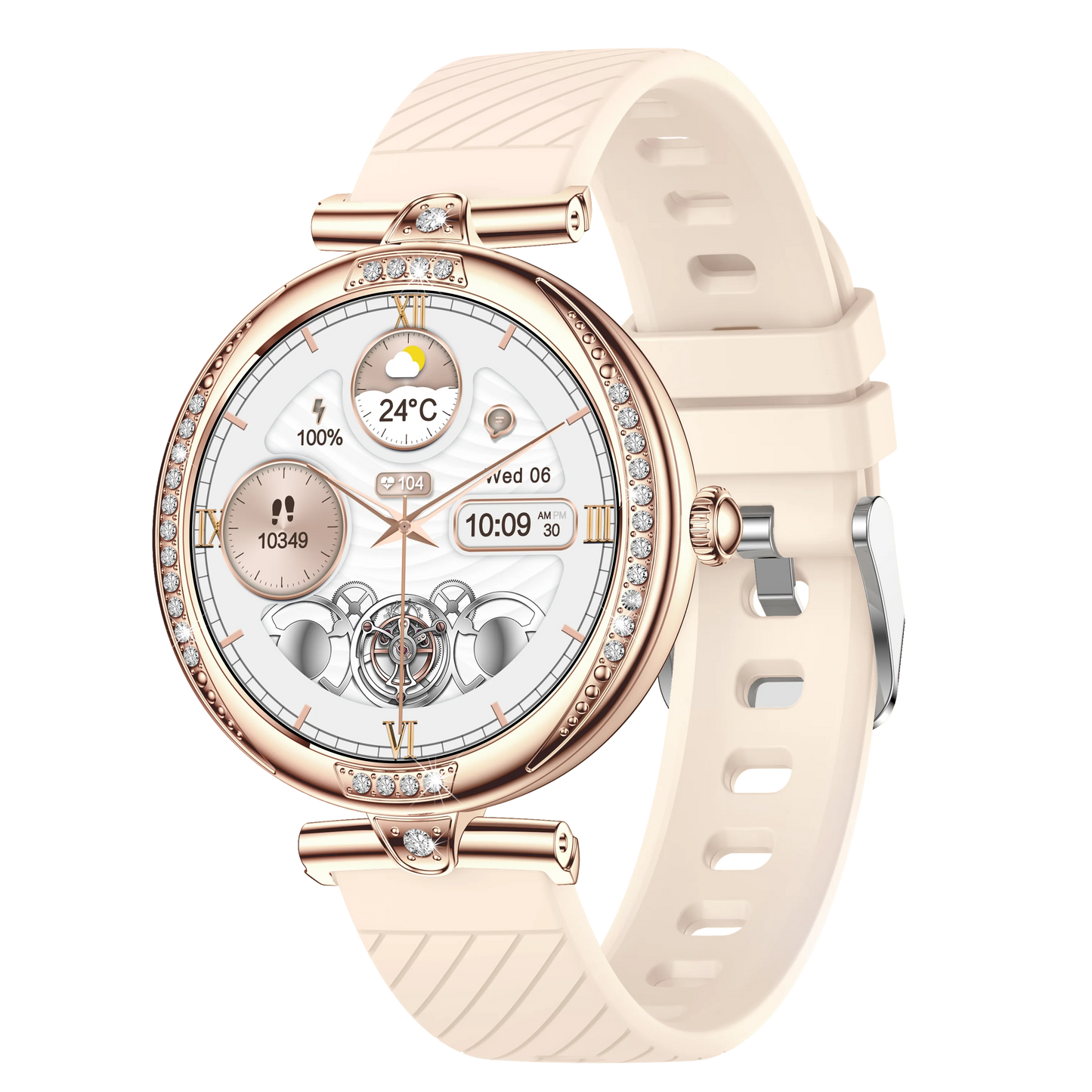 NX17 Pro Smart Watch Fashion Dimanond Ladies Wristwatch Amoled Bluetooth Calling Health Monitoring Women Fitness Smartwatch - Korvel