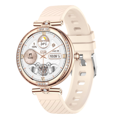 NX17 Pro Smart Watch Fashion Dimanond Ladies Wristwatch Amoled Bluetooth Calling Health Monitoring Women Fitness Smartwatch - Korvel