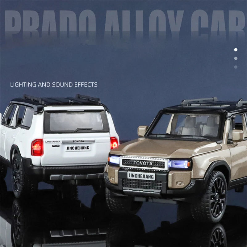 Modèle de SUV Prado en alliage 1:32 avec fonctionnalités sonores et lumineuses