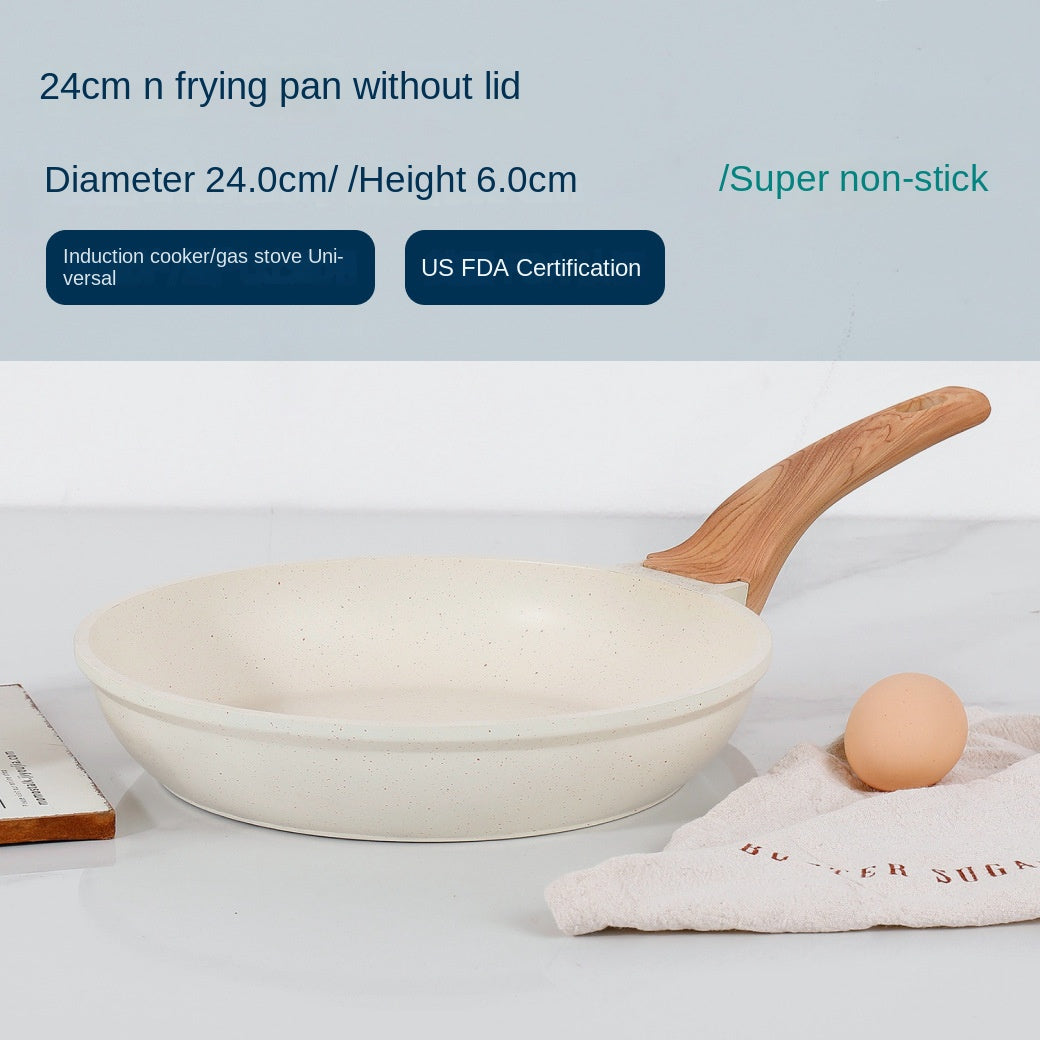 Medical stone non-stick pot soup pot stew pot frying pan wok milk pot frying pan steaming marble granite pot set - Korvel