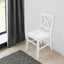 Roshan Farmhouse Acacia Wood Dining Chairs, White (Set of 2) - Korvel