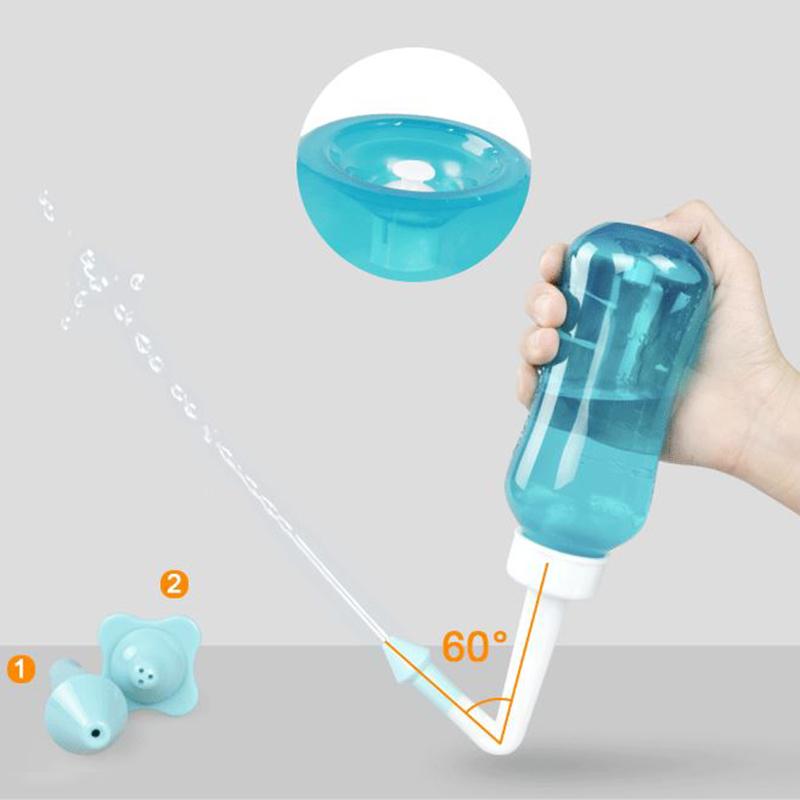 ELERA 300ml Double Nozzles Nasal Irrigator Wash Nasal Irrigation Pot Cleaner Bottle - Korvel