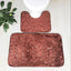 Embossed Stone Two-Piece Bathroom Toilet Floor Mat PVC Non-Slip Absorbent Carpet Door Mat - Korvel