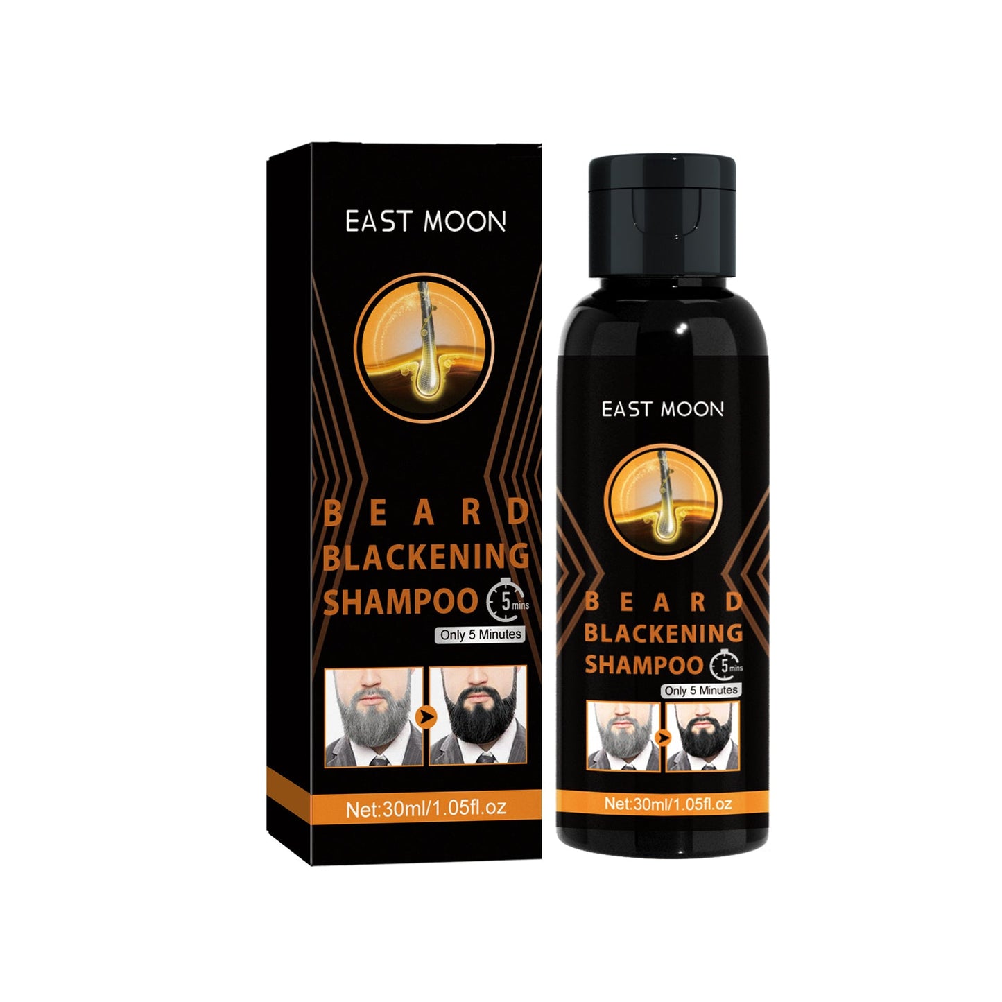 Shampoo Men's Hair Cleansing Moisturizing Massage Treatment Smoothing Dark Hair Shampoo - Korvel