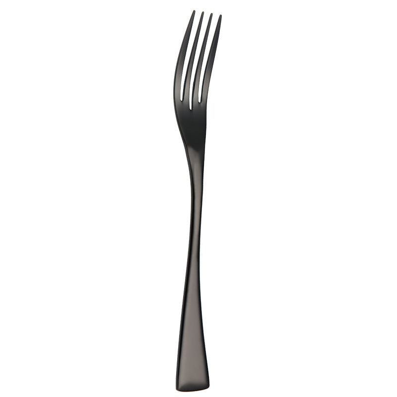 Juego de Cubiertos de Acero Inoxidable Negro de Titanio Premium