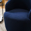 Teddy Fabric Swivel Accent Armchair - Dark Blue