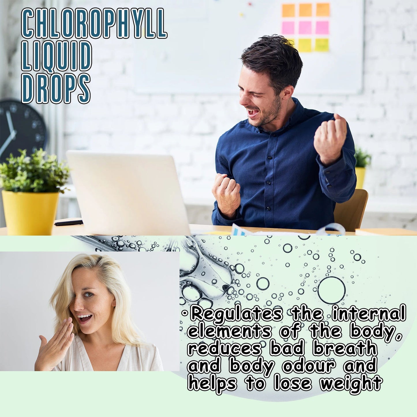 Gouttes Liquides de Chlorophylle pour la Fraîcheur et la Vitalité