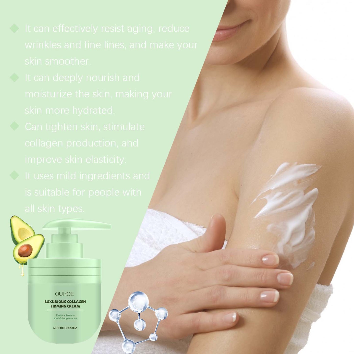 Collagen Moisturizer Daily Skin Care Nourishing, Hydrating, Firming And Hydrating Massaging Body Lotion - Korvel