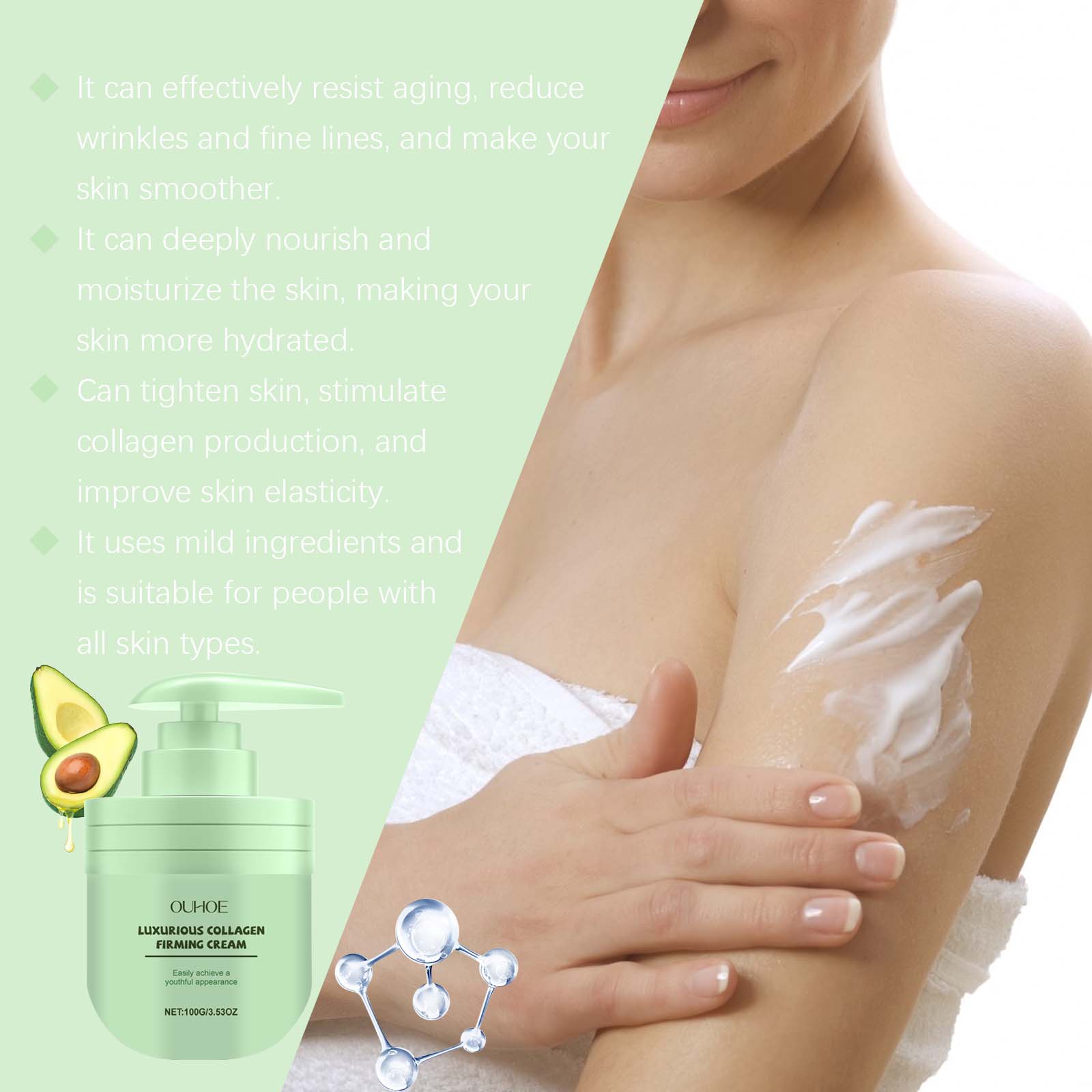 Collagen Moisturizer Daily Skin Care Nourishing, Hydrating, Firming And Hydrating Massaging Body Lotion - Korvel