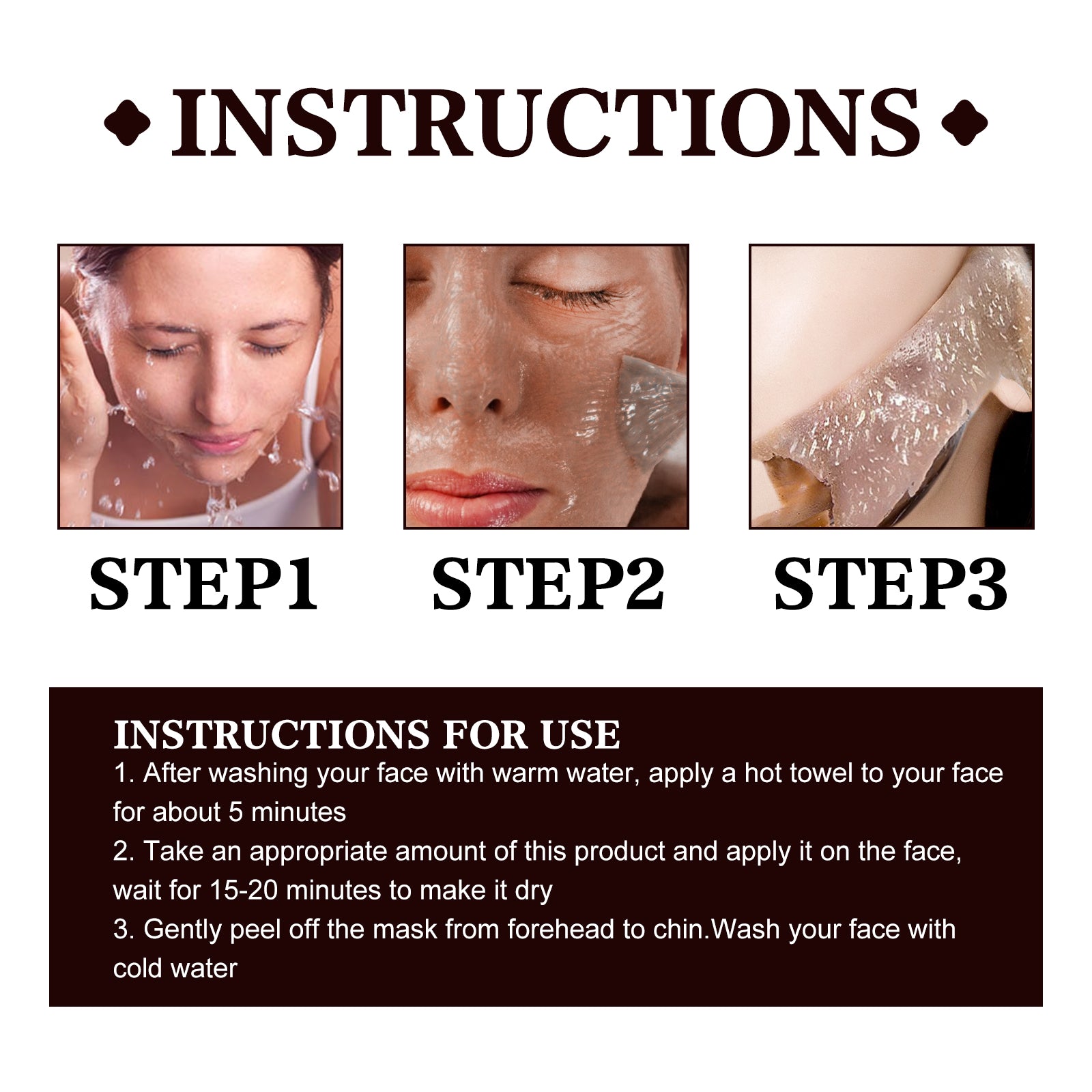 Black Tea Extract Cleansing Mask, Clean And Delicate Pore Brightening Skin Rejuvenating Daub Type Facial Mask - Korvel