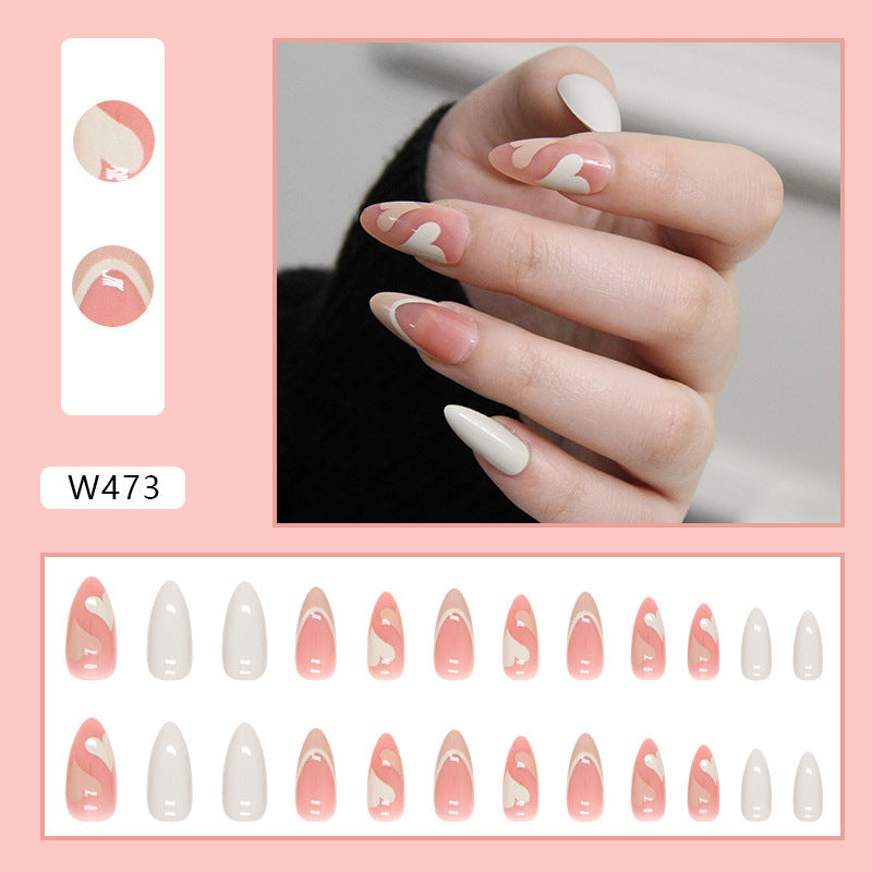 French simple glitter girl’s soft and tender wearable manicure nails - Korvel