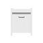 A white rubber wood children's toy box with soft cushioned seats, stools, flip covers, and safety hinges for toy storage - Korvel