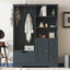 Armoire d'entrée élégante et multifonctionnelle avec rangement en bleu antique