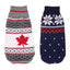 Christmas reindeer maple leaves snowflakes holiday pet clothes high necked knitted sweaters dog and cat clothing jackets - Korvel