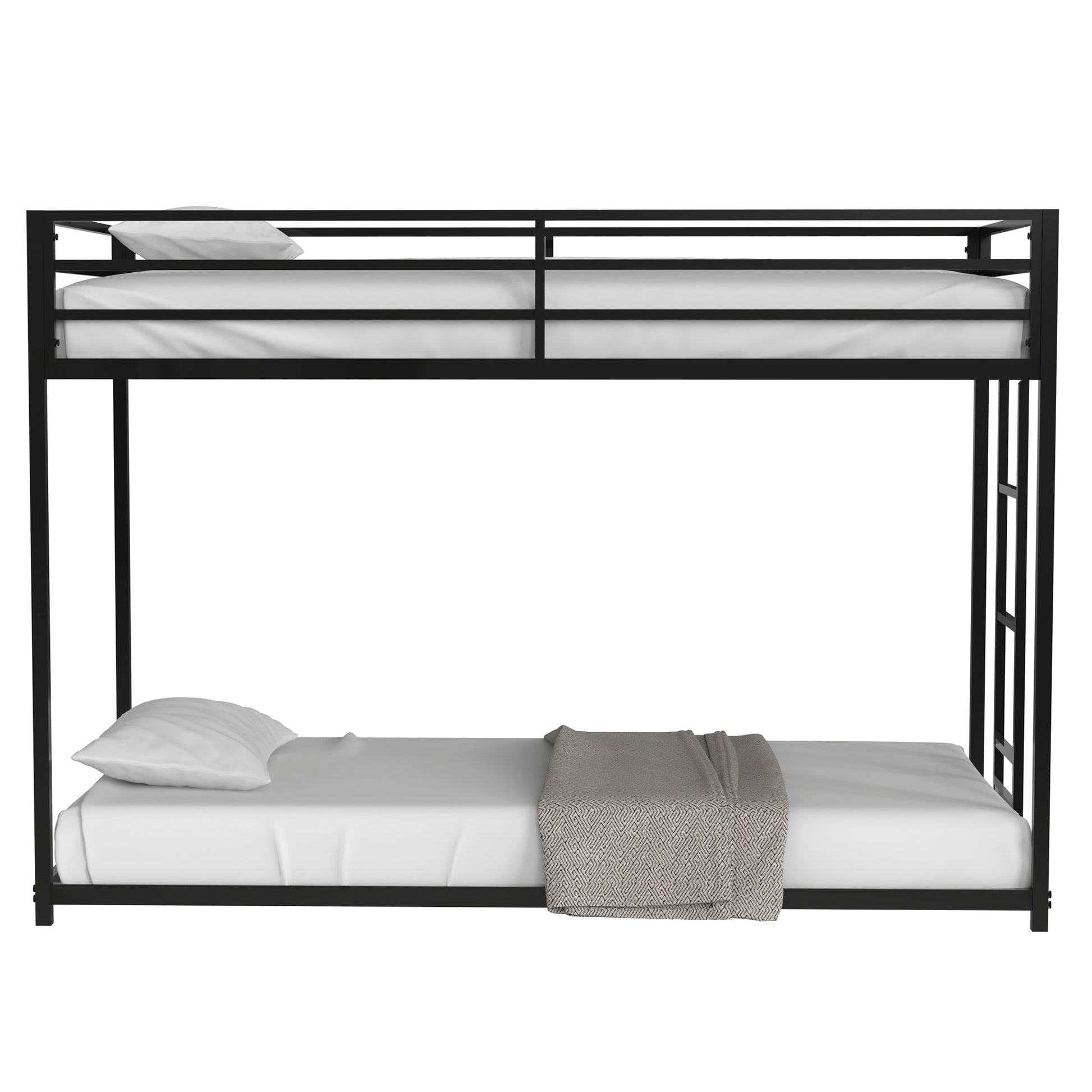 Adam Twin over Twin Metal Bunk, Black - Korvel