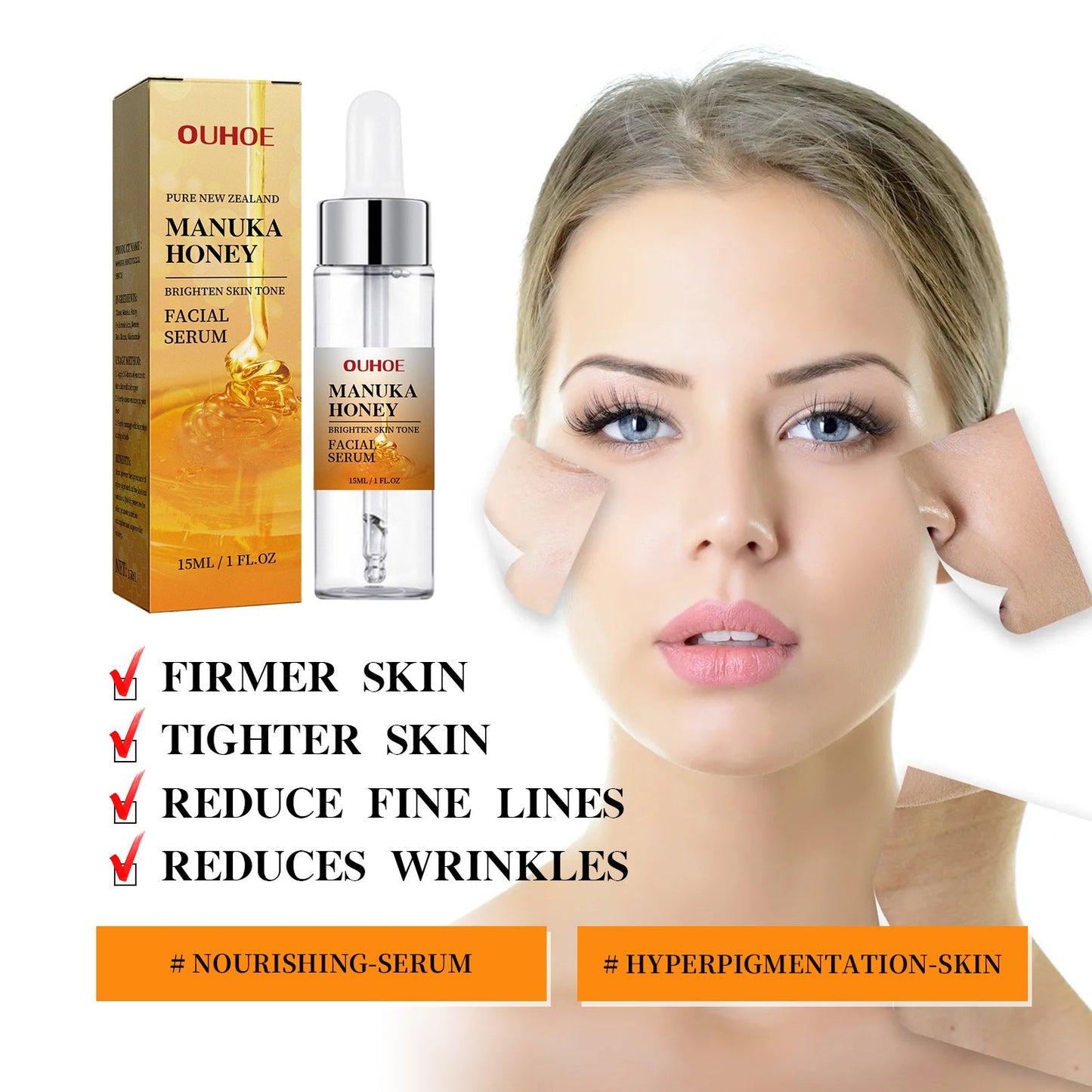 Esencia Facial Iluminadora de Miel - Suero Firmante e Hidratante