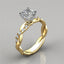 European and American jewelry 18k rose gold plated two-tone princess square diamond ring cross twist diamond ring - Korvel