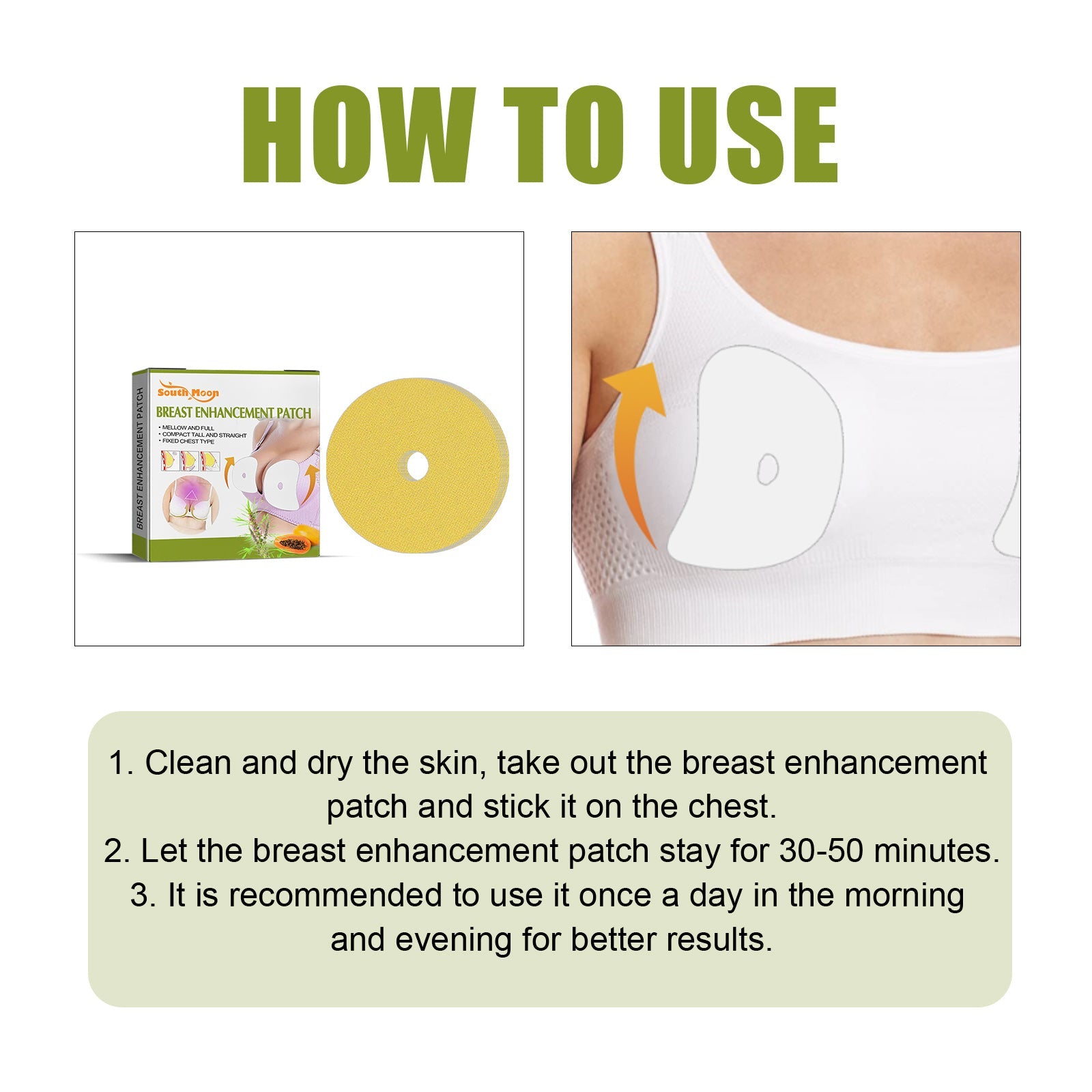 Breast Enhancement Patch, Chest Firming Anti-sagging Gather Breathable Plump Breasts Patch - Korvel
