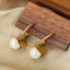 Elegant 18K Gold-Plated Bead Dangle Earrings