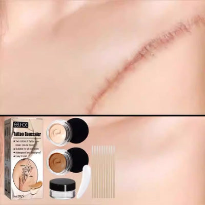 EELHOE Tattoo concealer waterproof brightening cover tattoo scar birthmark scar invisible two-color concealer - Korvel
