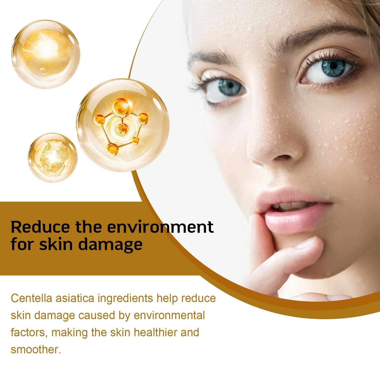 Centella Serum, Intensive Moisturizing Improve Dry Skin Smooth And Tender Skin Brighten Hydrating Essence - Korvel
