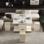 Modern Lift-Up Coffee Table with Storage and Stools