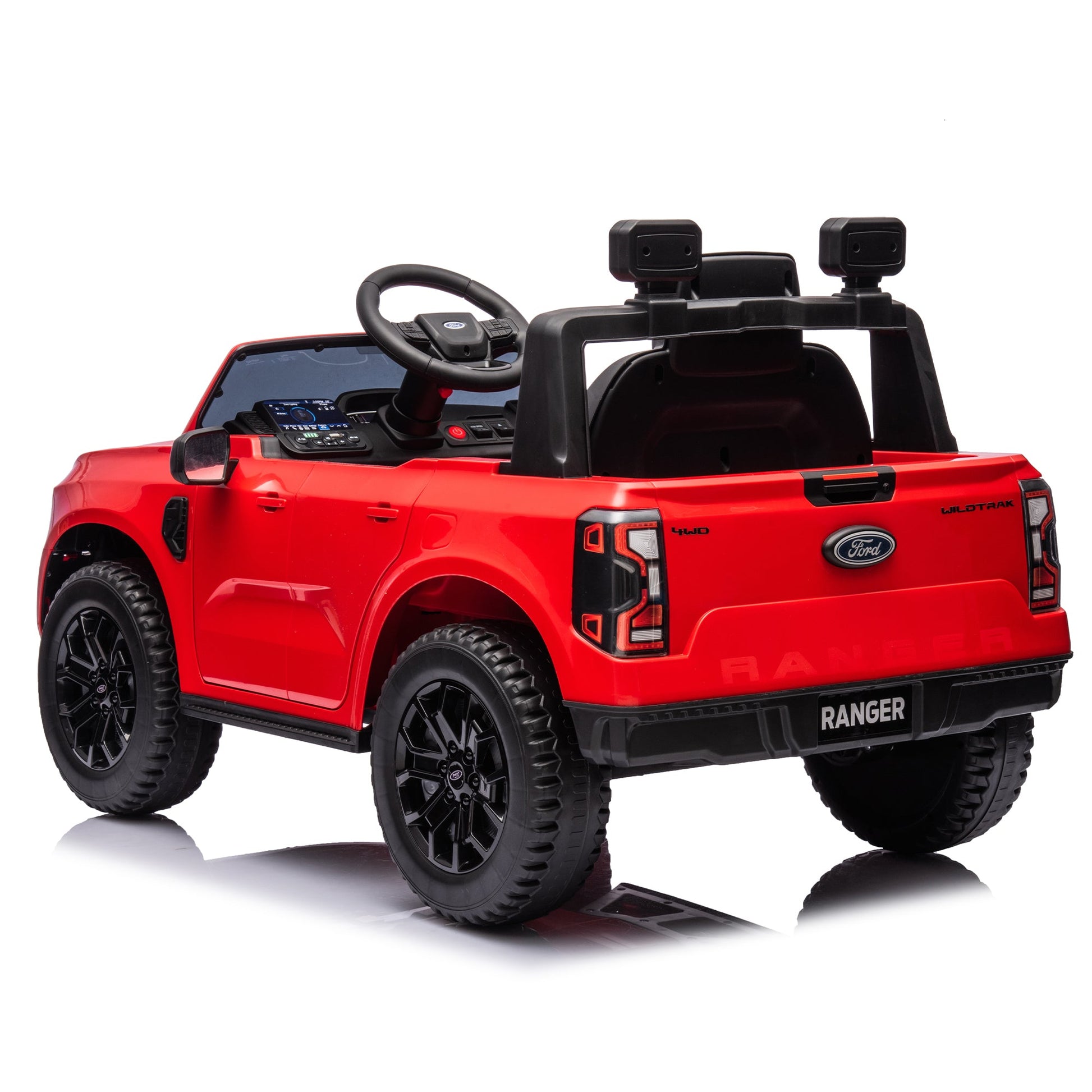 12V children's car remote control, authorized Ford Ranger, 2WD suitable for children aged 3-6. Red - Korvel