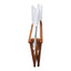 Premium Wooden Folding Chair Set - 2pcs in White Canvas