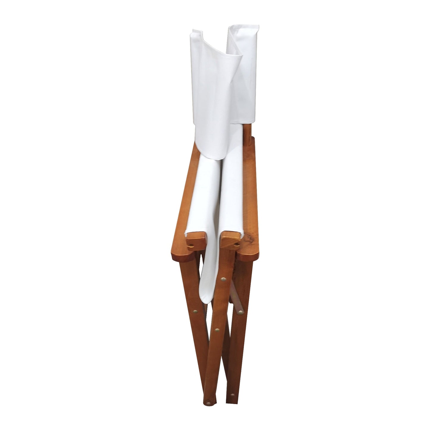Premium Wooden Folding Chair Set - 2pcs in White Canvas