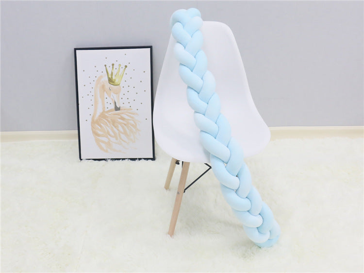 1Pcs 1M/2M/3M Baby Handmade Nodic Knot Newborn Bed Bumper Long Knotted Braid Pillow Baby Bed Bumper Knot Crib Infant Room Decor - Korvel