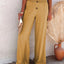 Full Size Decorative Button High Waist Pants - Korvel