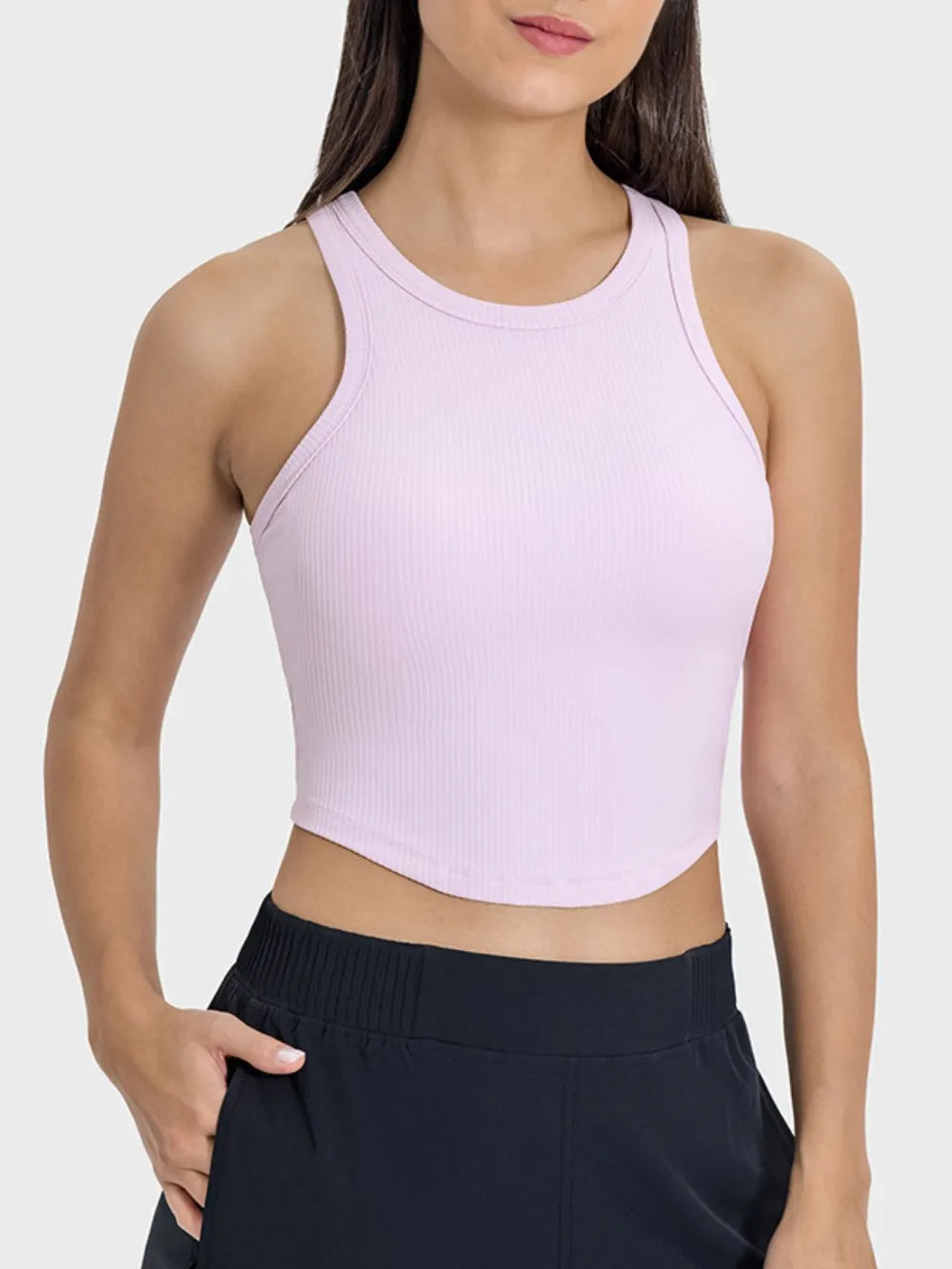 Camiseta Activa de Cuello Redondo y Espalda Racerback