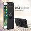 Coque de téléphone en silicone ultra mince avec anneau magnétique pour iPhone