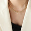 Brass Inlaid Zircon Letter Pendant Necklace - Korvel