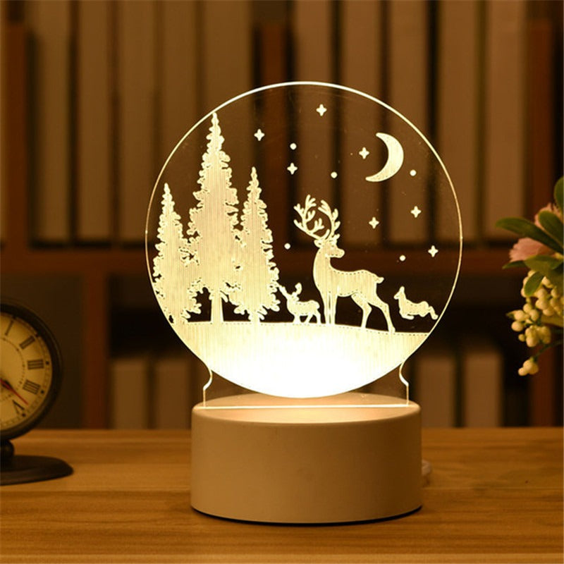 3D LED Night Light - Creative Table Lamp for All Occasions