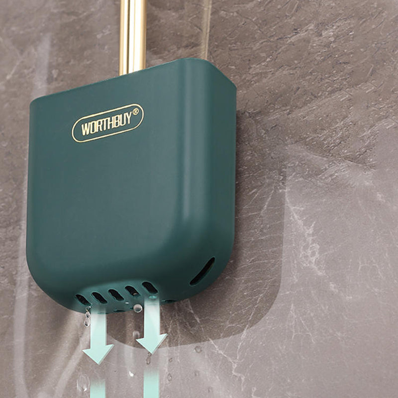 Luxury Toilet Brush Wall Mounted Holder Silicone Flat Head Cleaning Brush Corner Gap Cleaner - Korvel