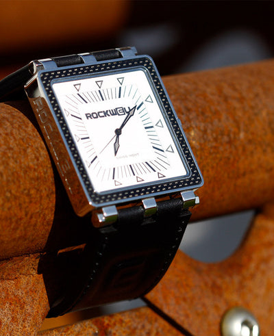 CF Leather Watch - White/Black Edition