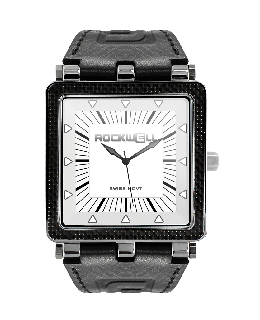 CF Leather Watch - White/Black Edition