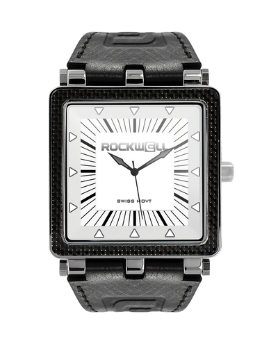 CF Leather Watch - White/Black Edition
