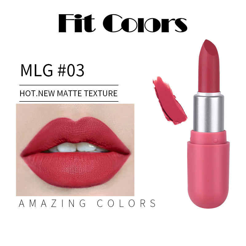 Fit Colors Mini Capsule Matte Lipstick Matte Velvet Does Not Fade Portable Mini Lipstick - Korvel