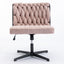 Premium Armless Pink Office Desk Chair