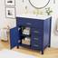 30-Inch Blue Bathroom Vanity with Ceramic Sink and Ample Storage - Ideal Choice for Small Bathrooms - Korvel