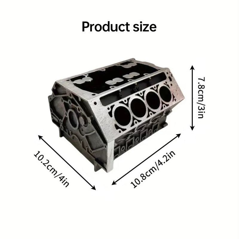 Engine Block Desk Organizer: Stylish Business Card Holder