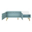 Modern Tiffany Blue Shoe Storage Bench with Cushions