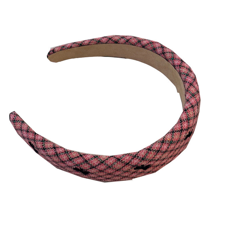 Plaid Bow Wide Headband - Korvel