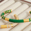 Brazalete de Pulsera de Acero de Titanio con Esmalte Elegante